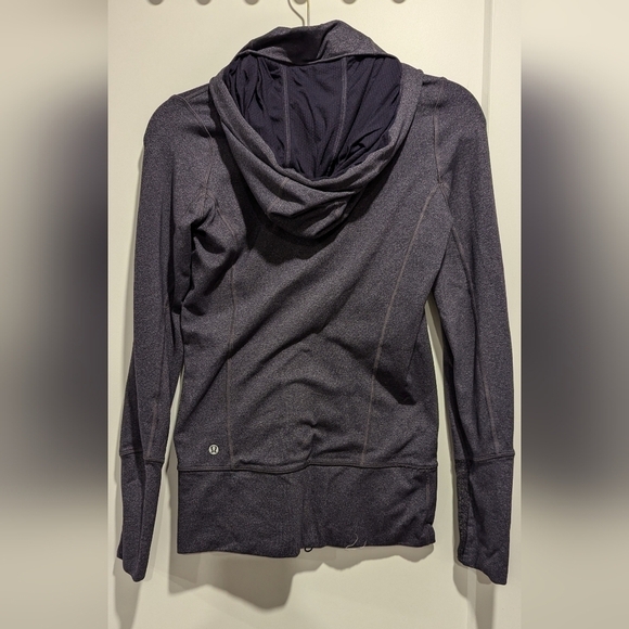 Lululemon Hooded Stride Jacket  Heathered Charcoal Grey and Purple - Picture 2 of 10